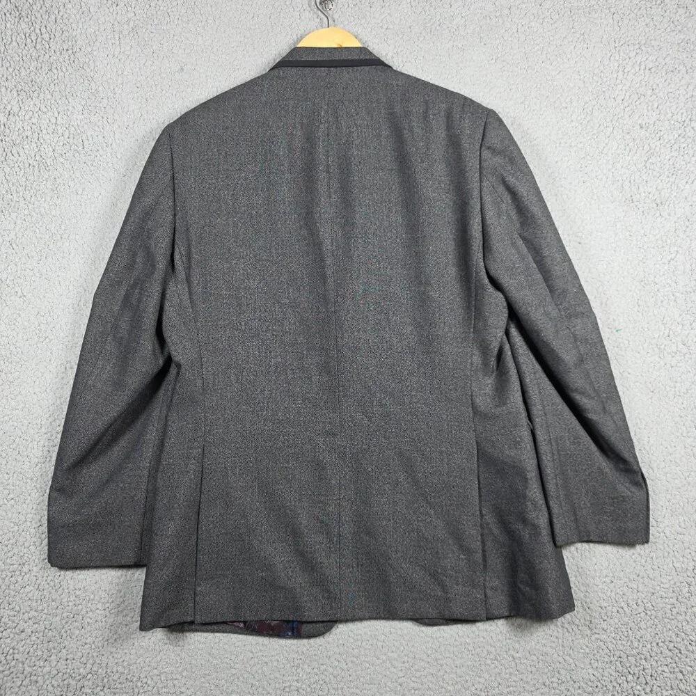 Van Heusen Sport Coat Mens Size 40R Charcoal Tweed Slim Fit 2 Button Blazer
